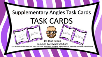 Preview of Supplementary Angles Task Cards