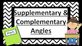 Supplementary & Complementary Angles Task Cards