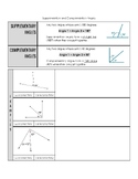 Supplementary and Complementary Angles - Notes and 2 Practices