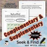 Supplementary and Complementary Angles - Seek and Find Activity