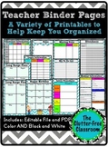 Supplements for a Organization Binder {Templates, Editable
