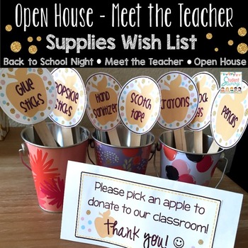 Preview of Wish List Classroom Donations for Open House