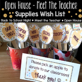 Wish List Classroom Donations for Open House