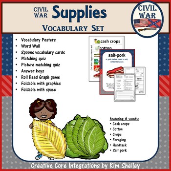 Preview of Supplies in Civil War Vocabulary