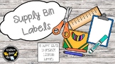 Supply Bin Labels (Set of 18)