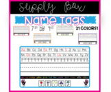 Supply Box Name Tags for Young Learners! (Pencil Box Name 