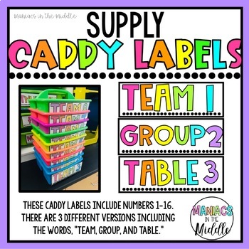 Supply Caddy Labels by art with heart studio