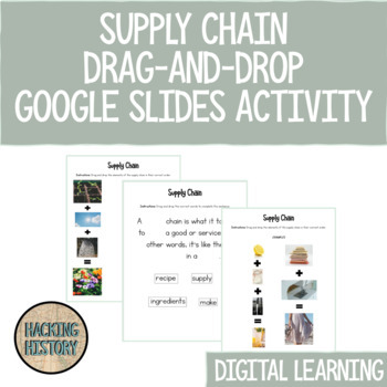 Preview of Supply Chain Drag and Drop Google Slides Activity