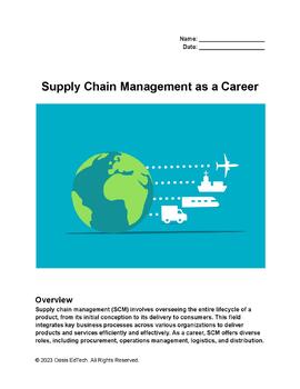 Preview of Supply Chain Management as a Career Worksheet