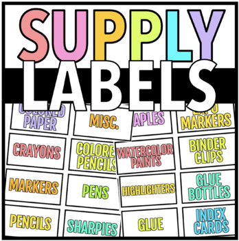 Preview of Supply Labels