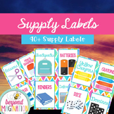 Supply Labels 90+ Bright and Bold Themed | Classroom Decor