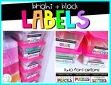 Supply Labels: Bright & Black