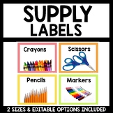 Supply Labels Bright and White
