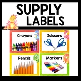 Supply Labels Dinosaur Classroom Themed Decor