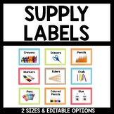 Supply Labels Doggy Classroom Themed Decor