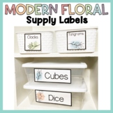 Supply Labels | Floral Classroom Theme Labels