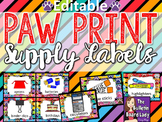 Supply Labels Paw Print Theme
