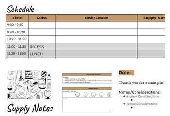 Preview of Supply Plan Template