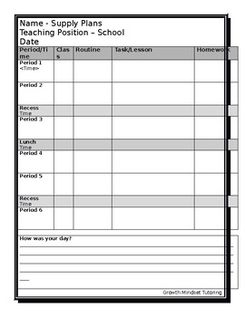 Preview of Supply Plan Template (Customizable)