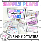 Supply Plans | No Prep Sub Plans | Substitute Plans