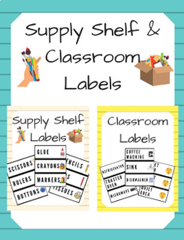 Preview of Supply Shelf & Classroom Label BUNDLE - Special Education