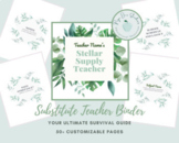 Supply / Substitute Teacher Planner - Simple to Edit Binde
