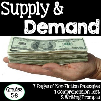 Preview of Supply and Demand Informational Text Study
