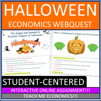 Preview of Supply and Demand & Economic Impact of Halloween (2023) Economics Webquest