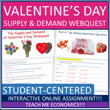Preview of Supply and Demand & Economic Impact of Valentines Day Webquest Worksheet (2024)