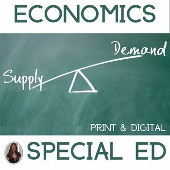 Preview of Supply and Demand Economics Unit for Special Education Print and Digital