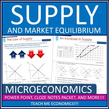 Preview of Supply and Demand Equilibrium Economics Powerpoint Webquest Worksheet Economics