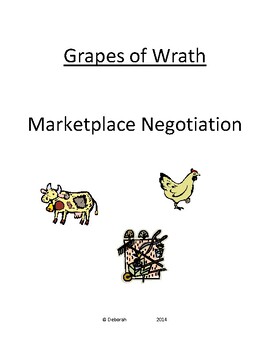 Preview of Supply and Demand Negotiation Simulation for John Steinbeck's "Grapes of Wrath"