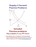 Supply and Demand Practice Problems! Economics graphing, s