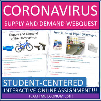 Preview of Supply and Demand & Economic Impact of the Coronavirus Economics Webquest
