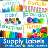 Supply labels with real pictures - Classroom supply labels