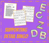 Supporting Detail Bingo Cards