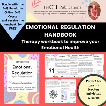 Preview of Supporting Emotional Regulation Handbook - great therapy tool for all ages!