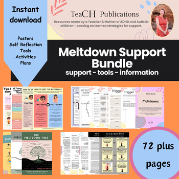 Preview of Supporting Meltdown Bundles - Emotional Regulation Therapy Support Autism ADHD