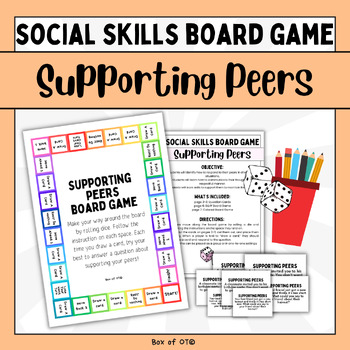 Supporting Peers Social Skill Scenario Board Game: 