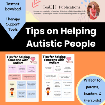 Preview of Supporting People with Autism - Top Tips for Autism Support in class, home, work