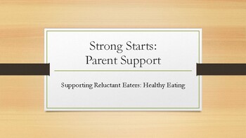 Preview of Supporting Reluctant Eaters: Healthy Eating Presentation for Parents