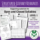 Supporting materials for: Open and Closed Syllables for ol