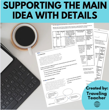 Preview of Supporting the Main Idea with Details: ELA Test Prep, Reading Passages & Skills