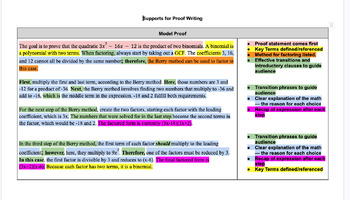 Preview of Supports for Proof Writing