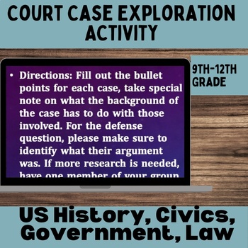 Preview of Supreme Court Case Review | Civil Rights | 2 Activities | 9th, 10th, 11th, 12th