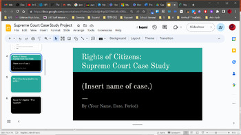 Preview of Supreme Court Case Study Project