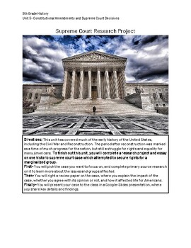 Preview of Supreme Court History Research Project