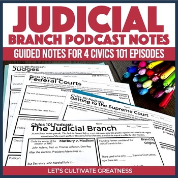 Preview of Judicial Branch Activities on Supreme Court - Civics 101 Podcast Notes