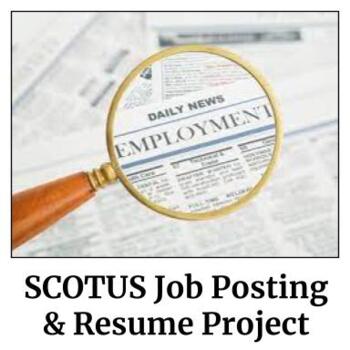 Supreme Court Justice Job Posting Project by Mrs Ds Social Studies Store