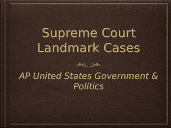 Preview of Supreme Court Landmark Cases